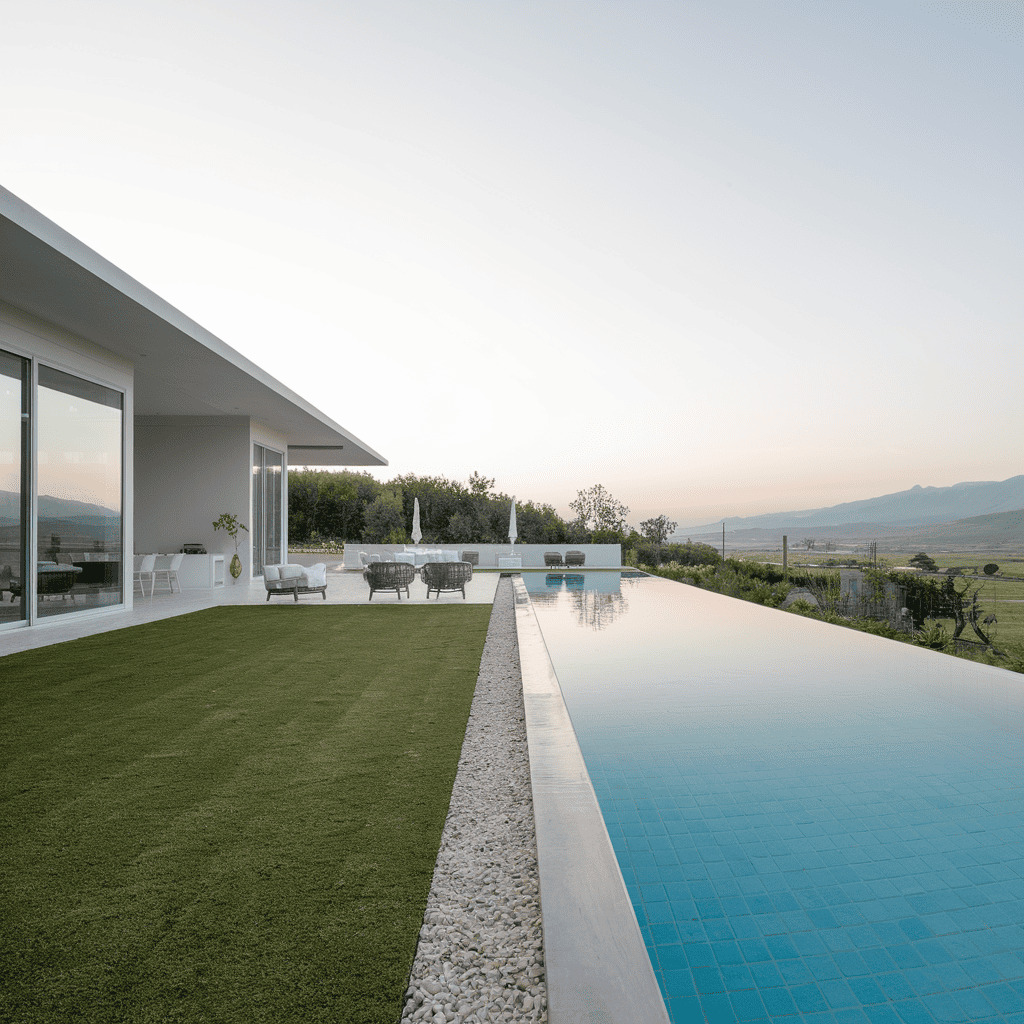 Casa in legno da 120 mq dalle linee minimaliste con giardino